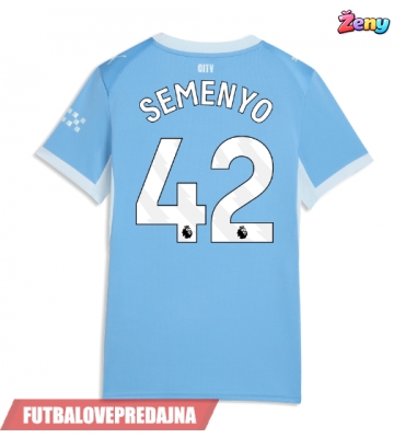 Lacne Ženy Futbalové dres Manchester City Antoine Semenyo #42 2026-27 Krátky Rukáv - Domáci